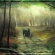 Jitra jsou zde tich�, olej,  2007 (58 x 50 cm, v�etn� r�mu)  K prodeji